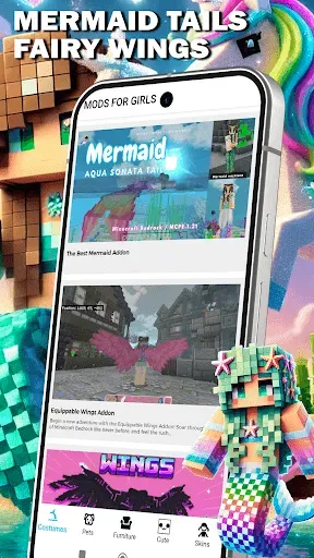 Скриншот 1 — Cute Mods for Girls for MCPE