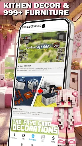 Скриншот 4 — Cute Mods for Girls for MCPE