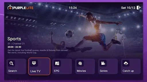 Скриншот 1 — Purple Lite - IPTV Player