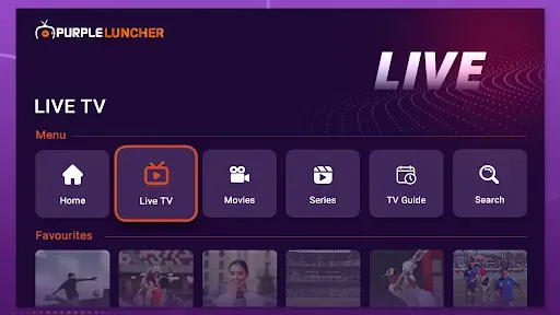 Скриншот 1 — Purple Launcher - IPTV Player