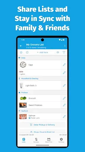 Скриншот 1 — AnyList: Grocery Shopping List
