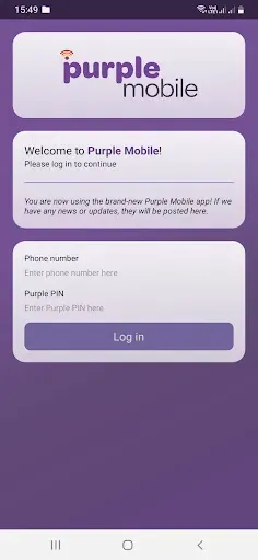 Скриншот 1 — Purple Mobile