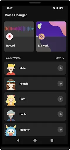 Скриншот 1 — Voice Changer : Music Custom