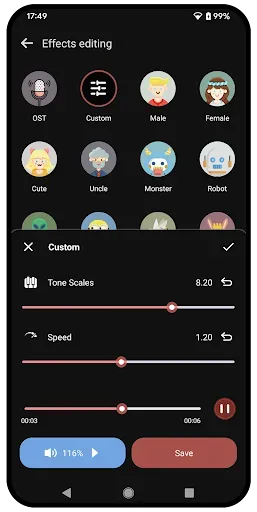 Скриншот 3 — Voice Changer with Effects