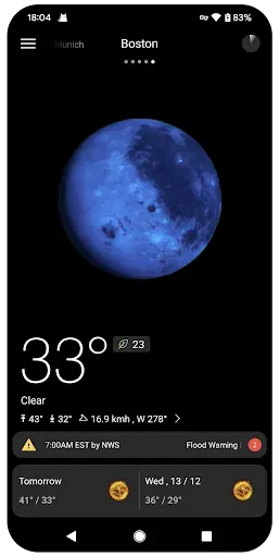Скриншот 2 — Live Weather Forecast: WeaReal