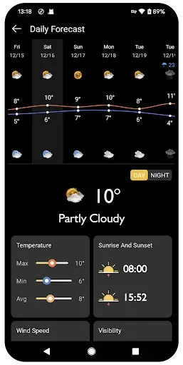 Скриншот 4 — Live Weather Forecast: WeaReal