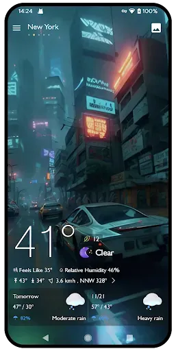 Скриншот 1 — Live Weather Forecast : VR