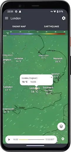 Скриншот 3 — Radar Map & Earthquake Monitor