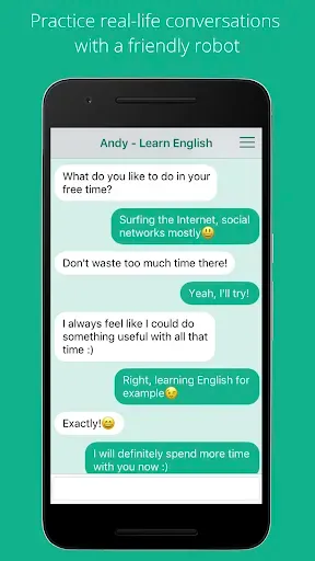 Скриншот 1 — Andy - Английский Чат Робот