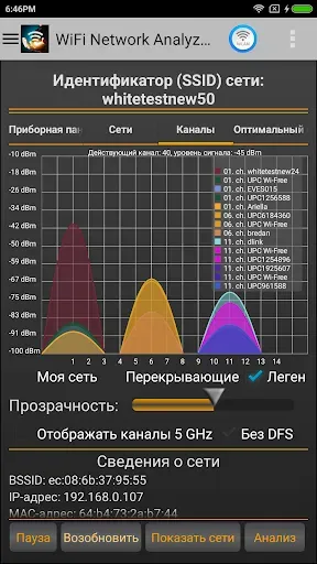 Скриншот 1 — WiFi Analyzer Pro