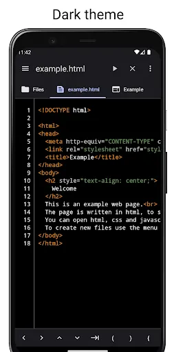 Скриншот 2 — WebCode - html, css, js ide