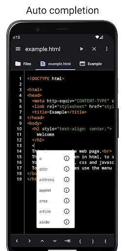Скриншот 3 — WebCode - html, css, js ide