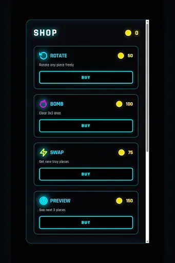 Скриншот 3 — Neon Block Puzzle