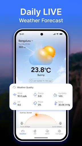 Скриншот 2 — Weather 247 Forecast - SKYAQI