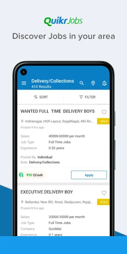Скриншот 2 — Quikr Jobs Search & Career App