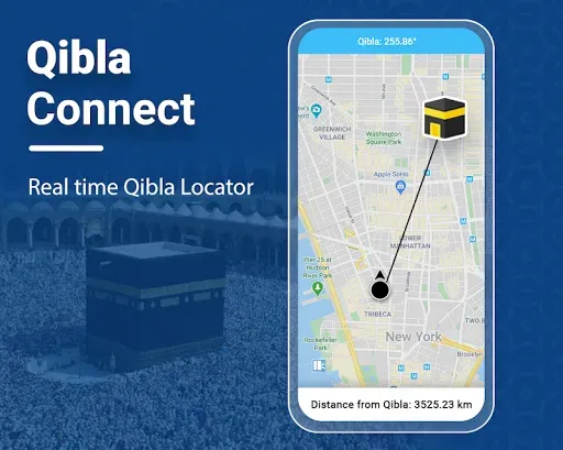 Скриншот 1 — Найти направление Qibla