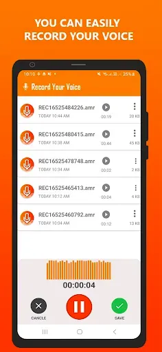 Скриншот 1 — Voice Recorder App