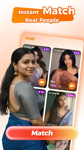 Скриншот 1 — Raat:Video Chat & Joy Chat