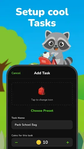 Скриншот 4 — Raccoon Kids: Make Chores Fun