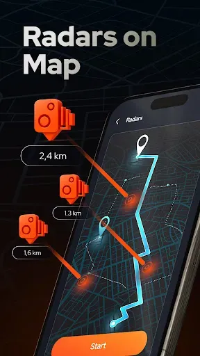 Скриншот 1 — Radar, GPS & Speedometer