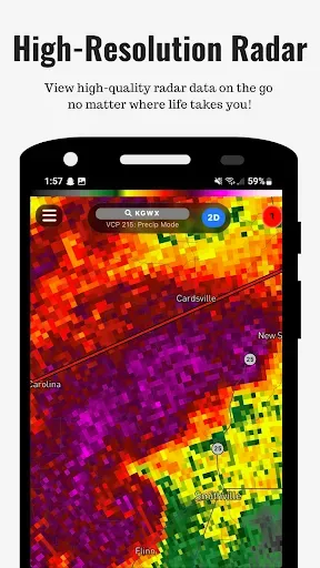 Скриншот 1 — RadarOmega: Doppler Radar App