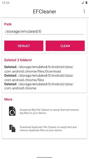 Скриншот 2 — Empty Folder Cleaner