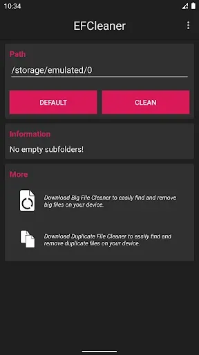 Скриншот 4 — Empty Folder Cleaner