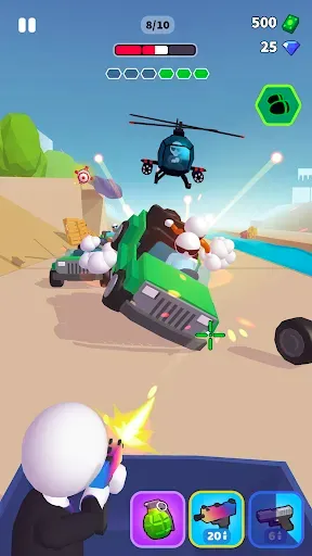 Скриншот 1 — Rage Road - Car Shooting Game