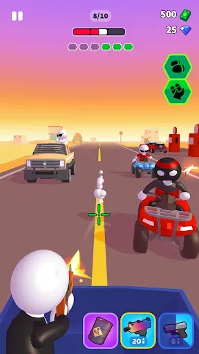 Скриншот 2 — Rage Road - Car Shooting Game