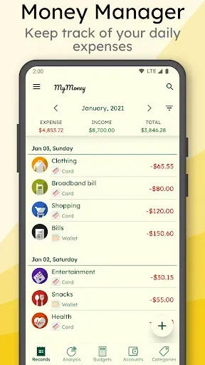 Скриншот 1 — MyMoney—Track Expense & Budget