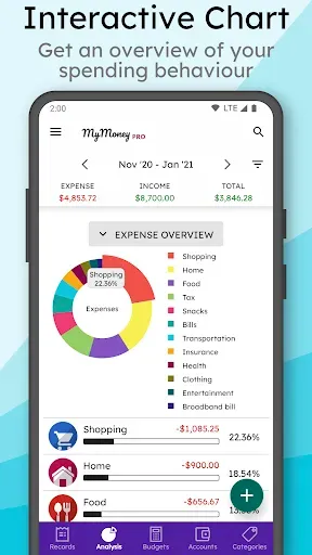 Скриншот 1 — MyMoney Pro - Expense & Budget