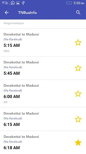 Скриншот 4 — TN Bus Info - Tamilnadu TNSTC