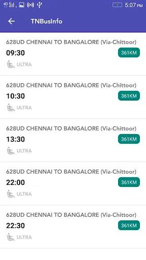 Скриншот 5 — TN Bus Info - Tamilnadu TNSTC