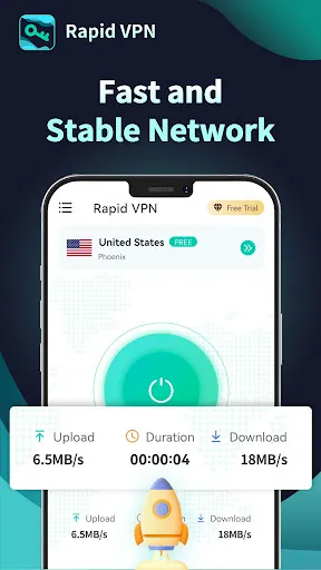 Скриншот 1 — Rapid VPN - Безопасный прокси