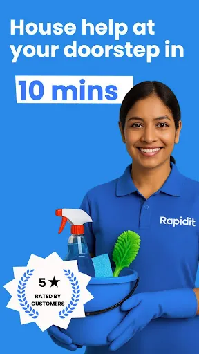 Скриншот 1 — Rapidit: House Help in 10 Mins