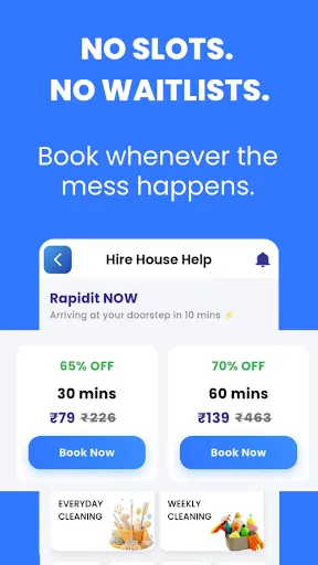 Скриншот 4 — Rapidit: House Help in 10 Mins
