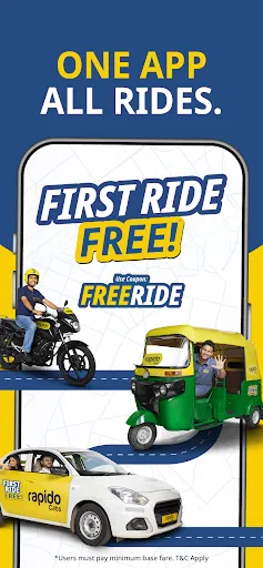 Скриншот 1 — Rapido: Bike-Taxi, Auto & Cabs