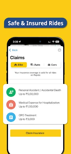 Скриншот 4 — Rapido: Bike-Taxi, Auto & Cabs