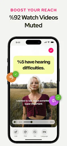 Скриншот 5 — Captions for Videos - SUBCAP