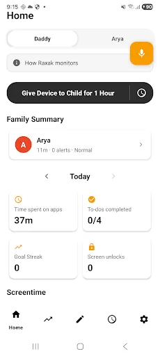 Скриншот 1 — Raxak: Parental Control App