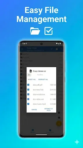 Скриншот 4 — Easy UnRAR ZIP, 7Z, TAR, GZ