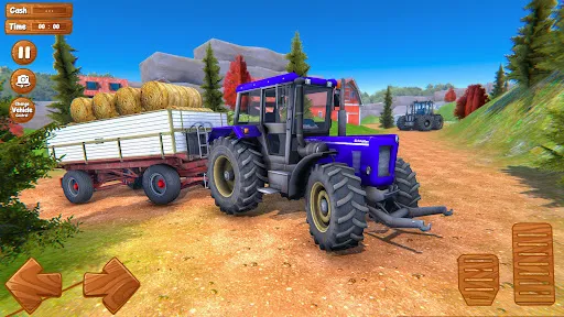 Скриншот 1 — Farming Tractor Trolley Sim 3D