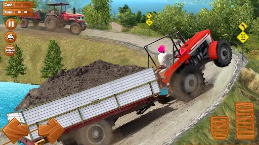 Скриншот 4 — Farming Tractor Trolley Sim 3D