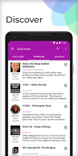 Скриншот 3 — Podcast Guru - Podcast App