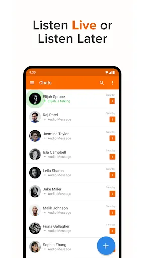 Скриншот 1 — Voxer рация Walkie Talkie PTT