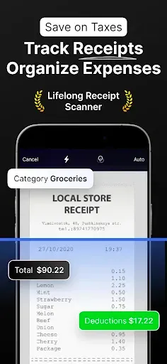 Скриншот 1 — AVA Receipt Scanner, Organizer