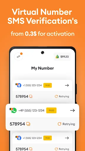 Скриншот 1 — Temp Number - Временный Номер