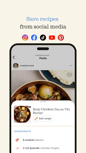 Скриншот 2 — ReciMe: Recipes & Meal Planner