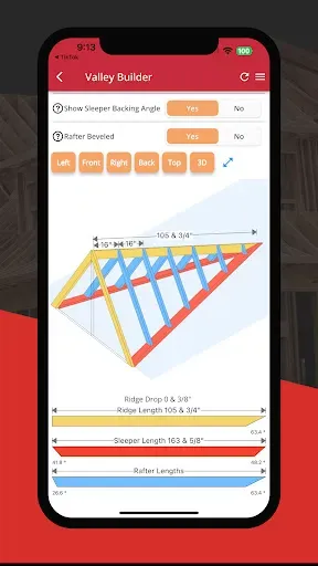 Скриншот 3 — RedX Крыша - Расчет Стропил