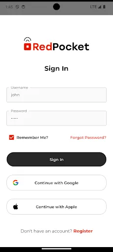 Скриншот 1 — RedPocket